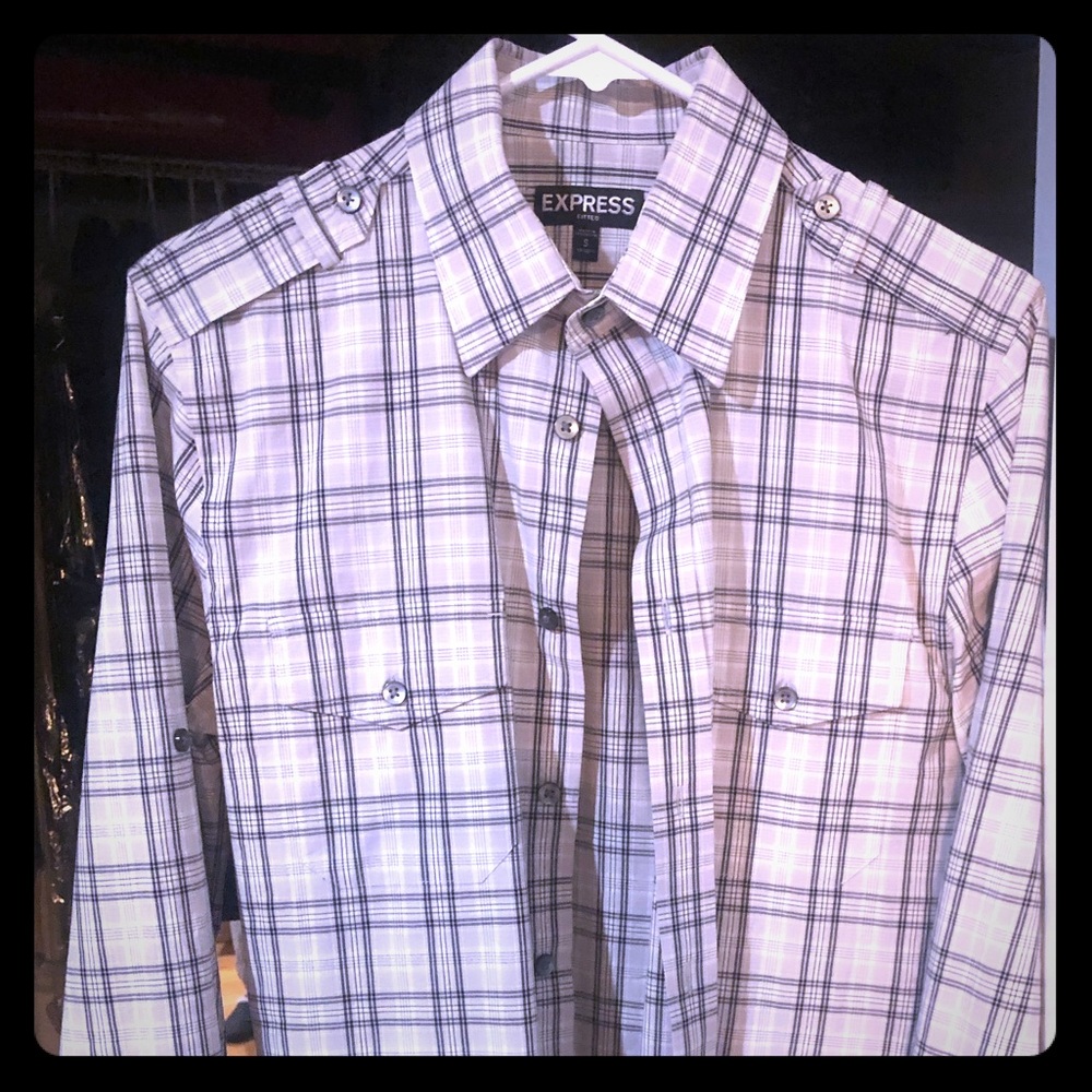 Express Fitted Dress Shirt